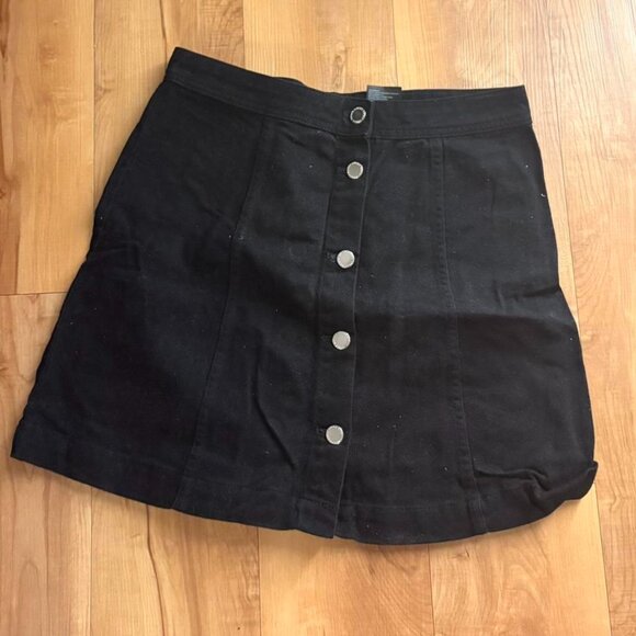 Black denim mini skirt #miniskirt - Picture 1 of 1
